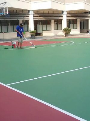 jasa epoxy lantai lapangan basket 5